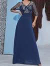 VESTIDO ELEGANTE PRETTO azul