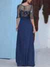 VESTIDO ELEGANTE PRETTO azul