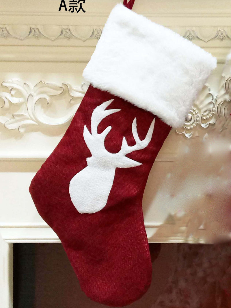 Decoração saco de presente de Natal "meias" MARRY vermelho