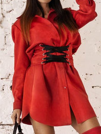 VESTIDO ELEGANTE TREVO vermelho