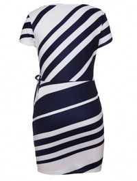 <tc>Vestido Elegante Ebonie branco e azul</tc>