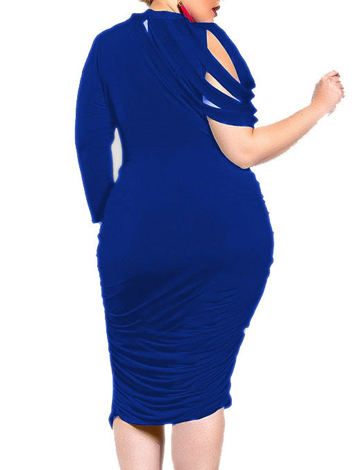 VESTIDO ELEGANTE PLUS SIZE GEONNA azul