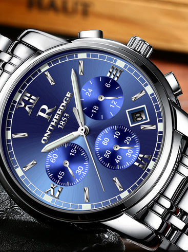 <tc>Relógio de Pulso  Stewart azul prateado</tc>