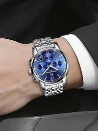 <tc>Relógio de Pulso  Stewart azul prateado</tc>