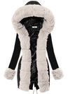 <tc>Parka Elora preta e bege</tc>