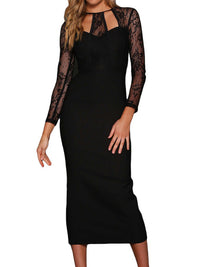 VESTIDO BODYCON MIDI TERESA preto