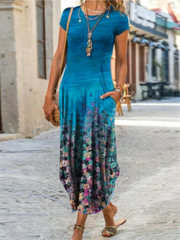 VESTIDO MAXI CARLEN azul