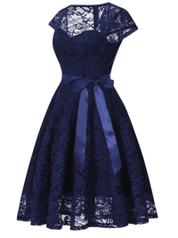 VESTIDO ELEGANTE TARREN azul