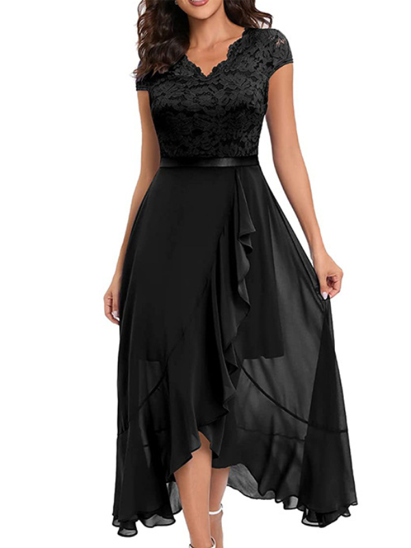 VESTIDO ELEGANTE VERANIA preto