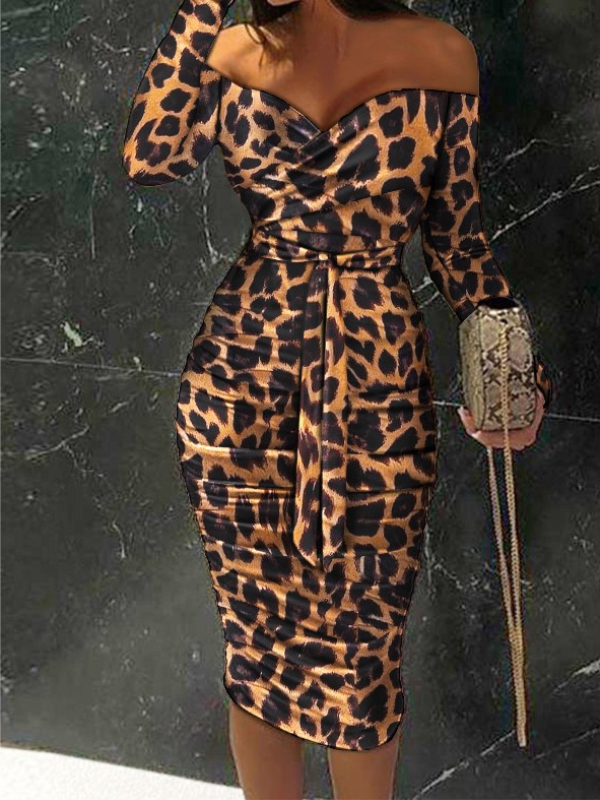 <tc>Vestido Elegante Rena leopardo</tc>