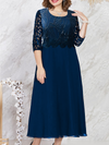 <tc>Vestido Elegante Laurra azul escuro</tc>