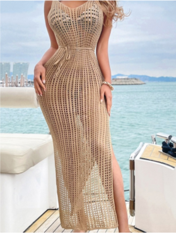 VESTIDO DE PRAIA ALECIA cáqui