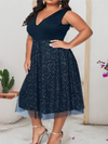 VESTIDO PLUS SIZE KYNTHIA azul escuro