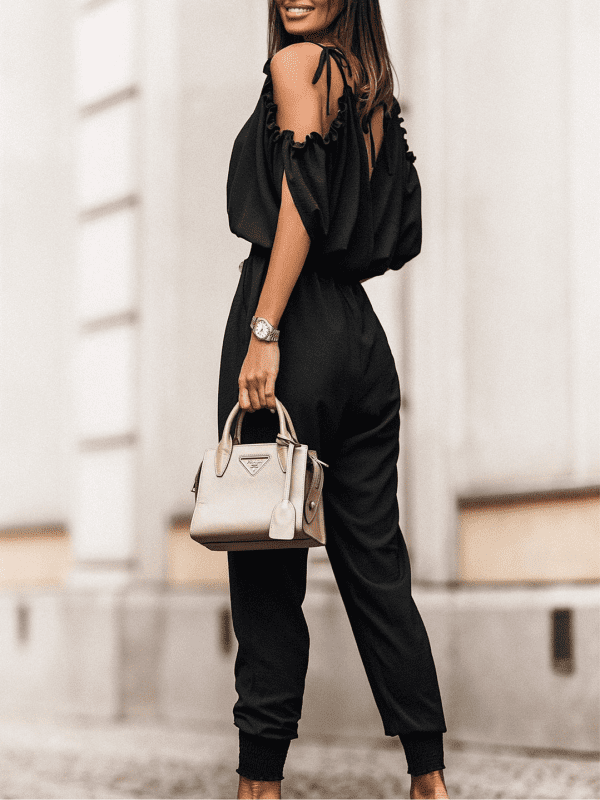 JUMPSUIT DE RENDA MAXINA preto