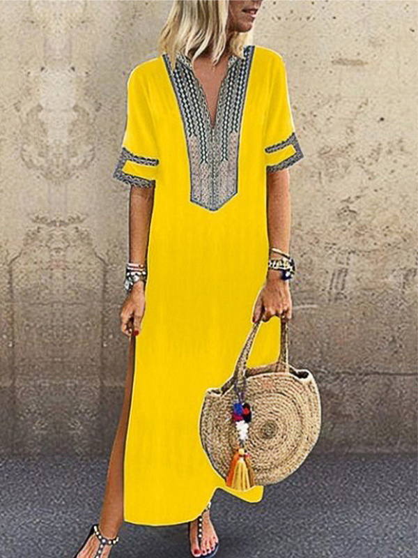 VESTIDO MAXI OLISA amarelo