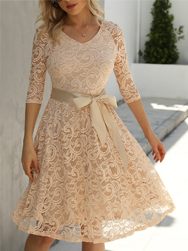 VESTIDO ELEGANTE JOI bege