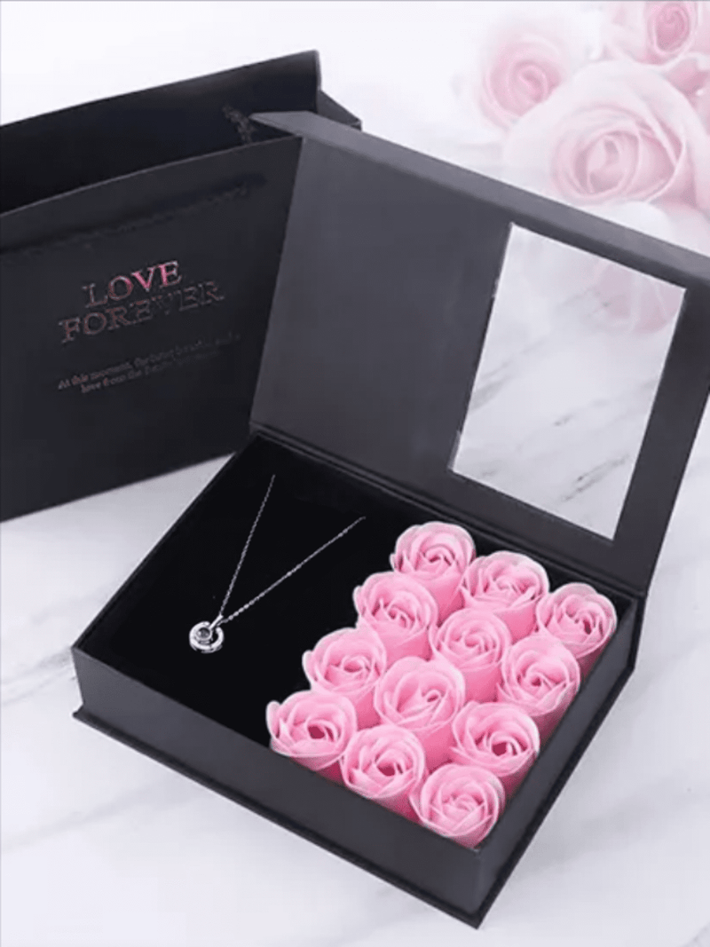 <tc>Caixa Prenda Com Fio e Rosas Itssel rosa</tc>