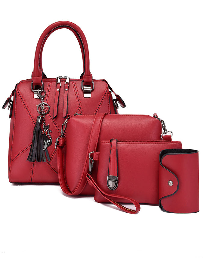 CONJUNTO DE SACOS 4 PCS KRYSTI vermelho