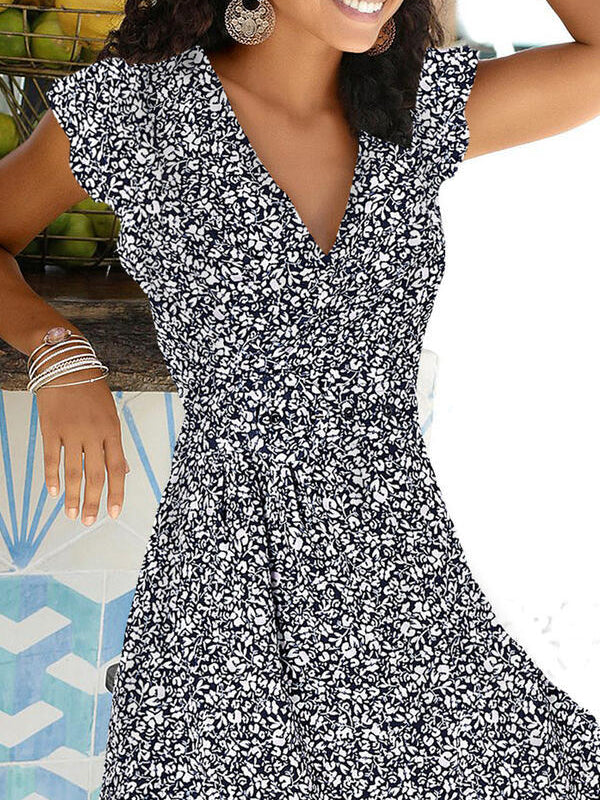 VESTIDO DE VERÃO CASSYE preto e branco