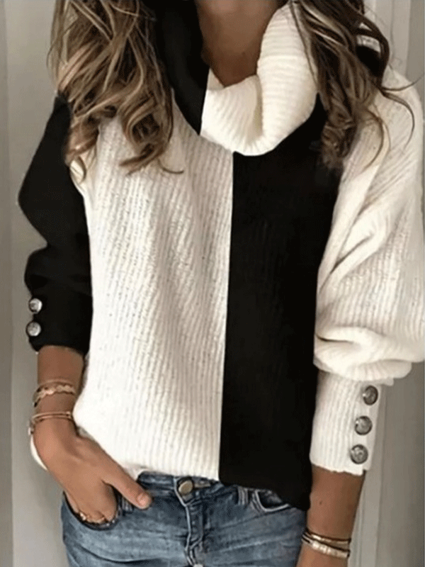 PULLOVER MARICELLA preto e branco