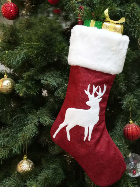 Decoração saco de presente de Natal "meias" MARRY vermelho 2