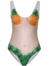MONOKINI COM ESTAMPA ABACAXI JOANAH verde