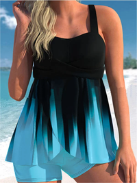 TANKINI TIANNI preto e azul claro